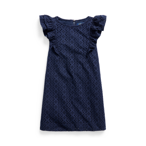 Ruffled Eyelet Cotton Dress