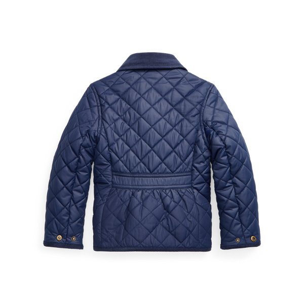Refined Navy Quilted Barn Jacket Girls 1.5-6.5 Years 2