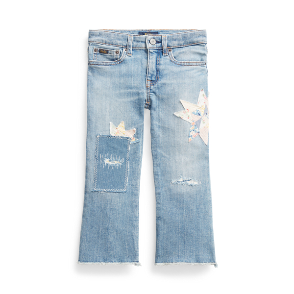 Distressed Cropped Flare Jean