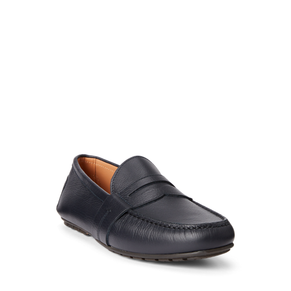 Navy Hayward Tumbled Calfskin Driver Purple Label 2