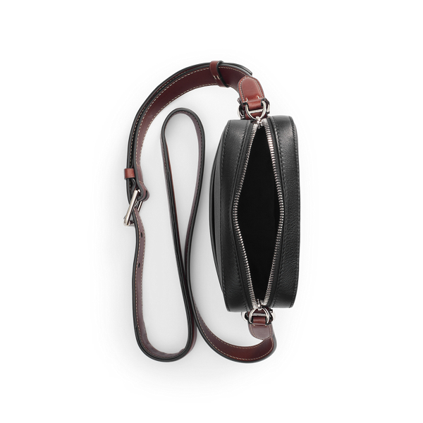 Black Calfskin Crossbody Bag Purple Label 4