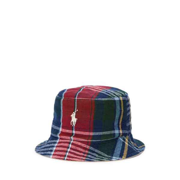 Bob r&eacute;versible en coton madras Polo Ralph Lauren en 1