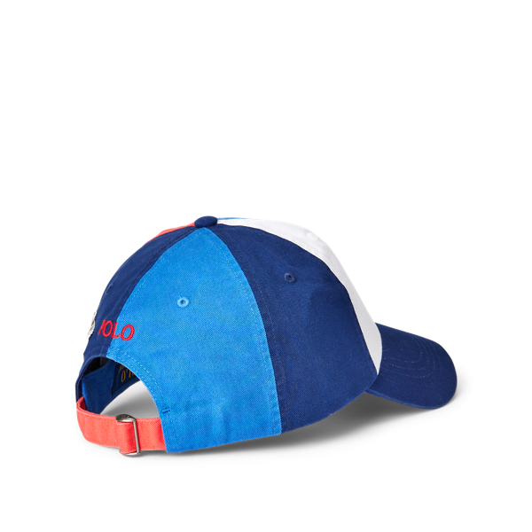 White/Iris/Red Color-Blocked Chino Ball Cap Polo Ralph Lauren 2