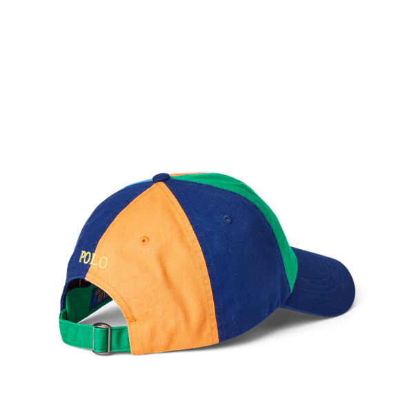 Green/Peach/Iris Color-Blocked Chino Ball Cap Polo Ralph Lauren 2