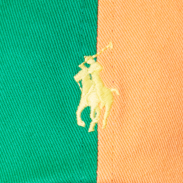 Green/Peach/Iris Color-Blocked Chino Ball Cap Polo Ralph Lauren 3