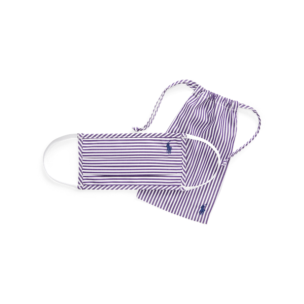 Polo Cotton Cloth Mask Polo Ralph Lauren em Purple / White 2