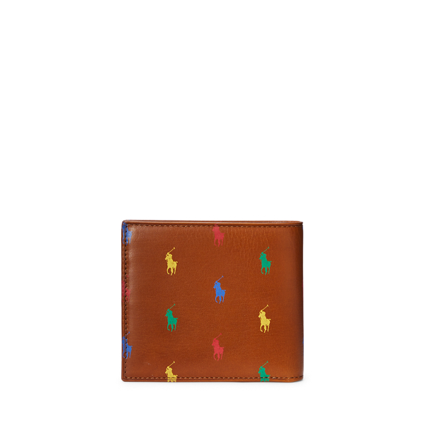 Allover Pony Leather Billfold Wallet Ralph Lauren