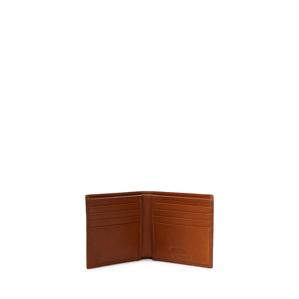 Tan Allover Pony Leather Billfold Wallet Polo Ralph Lauren 3