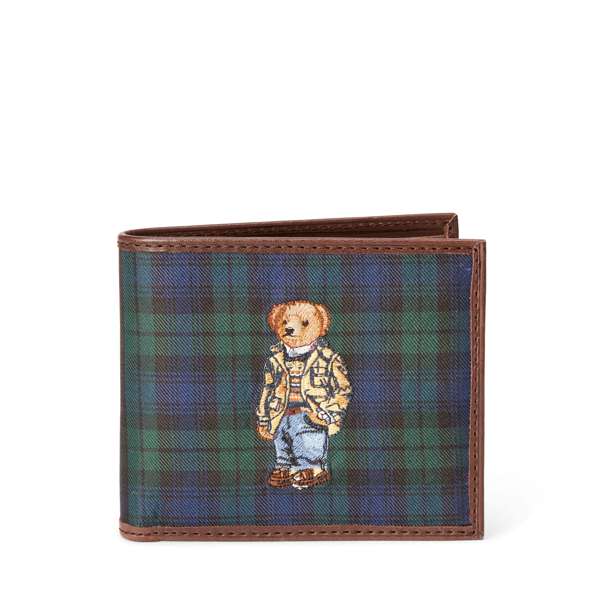 Polo Ralph Lauren Polo Bear Wallet Bifold Blue Leather Unisex Used No Box  Japan