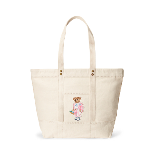 Canvas Picnic Polo Bear Medium Tote