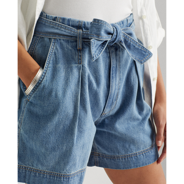 Indigo Revival Wash Indigo Denim Short Lauren Petite 6
