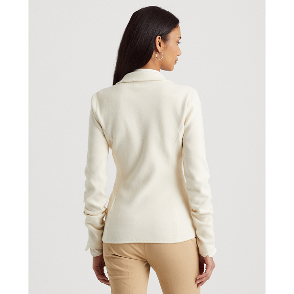 Cream/ Cuoio Combed Cotton Blazer Lauren 5