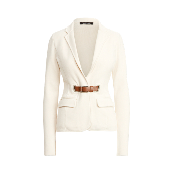 Cream/ Cuoio Combed Cotton Blazer Lauren 2