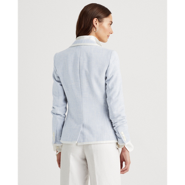 Dust Blue Cotton Dobby Blazer Lauren 5
