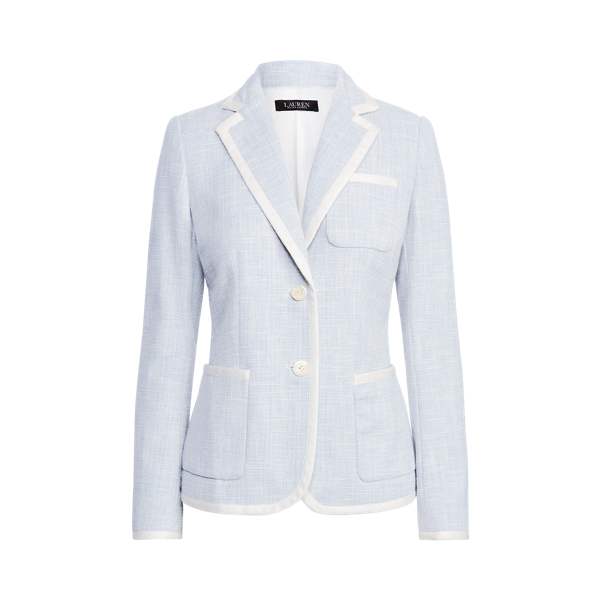 Dust Blue Cotton Dobby Blazer Lauren 2