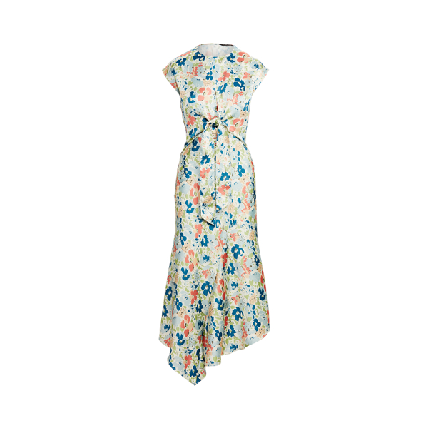 Floral Satin Dress Lauren 1