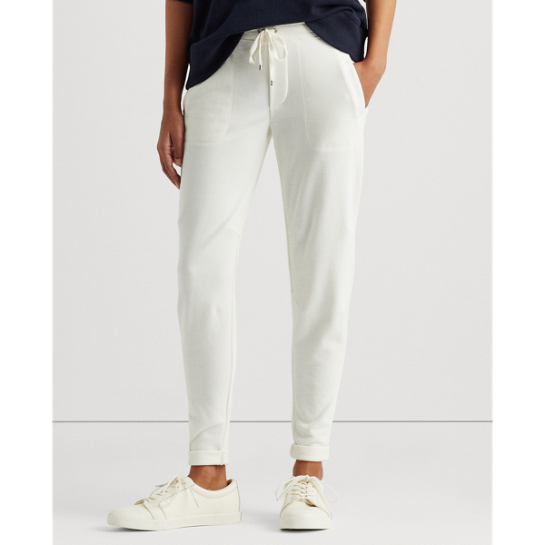 Pale Cream French Terry Jogger Trouser Lauren 4