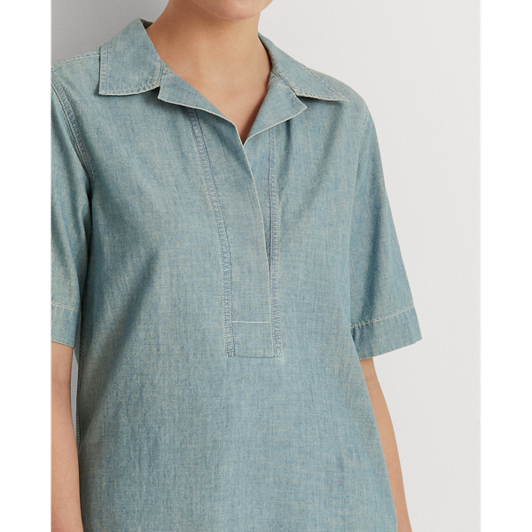 Lepore Wash Chambray Shift Dress Lauren 6