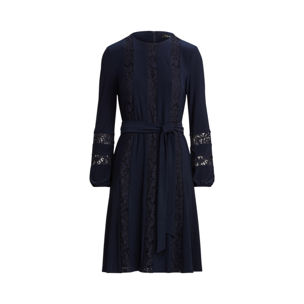 Blouson-Sleeve Jersey Dress Lauren in 1