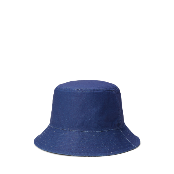 Navy Reversible Logo Bucket Hat Lauren 3