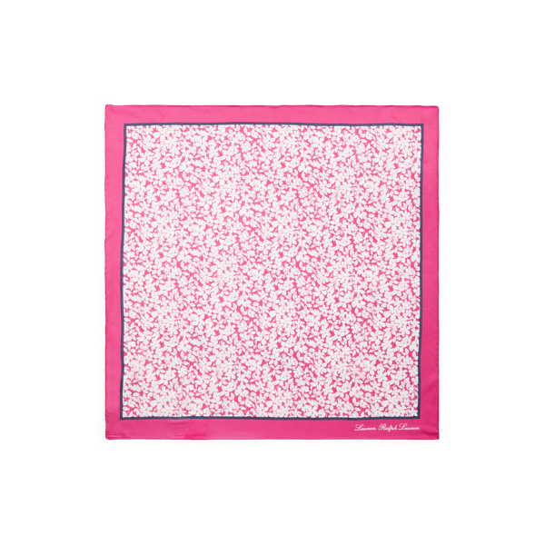 Deco Bright Pink Adriana Silk-Blend Square Scarf Lauren 2