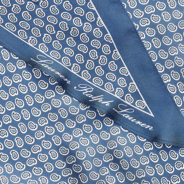 Refined Navy Foulard Carolyn Silk Twill Scarf Lauren 3