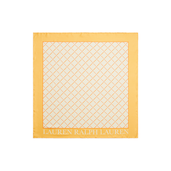 Cream Dalia Silk Twill Square Scarf Lauren 2