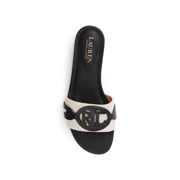Alegra Canvas-Leather Slide Sandal for Women | Ralph Lauren® BR