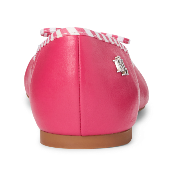 Bright Pink/Bright Pink/W Jayna II Striped Nappa Leather Flat Lauren 3