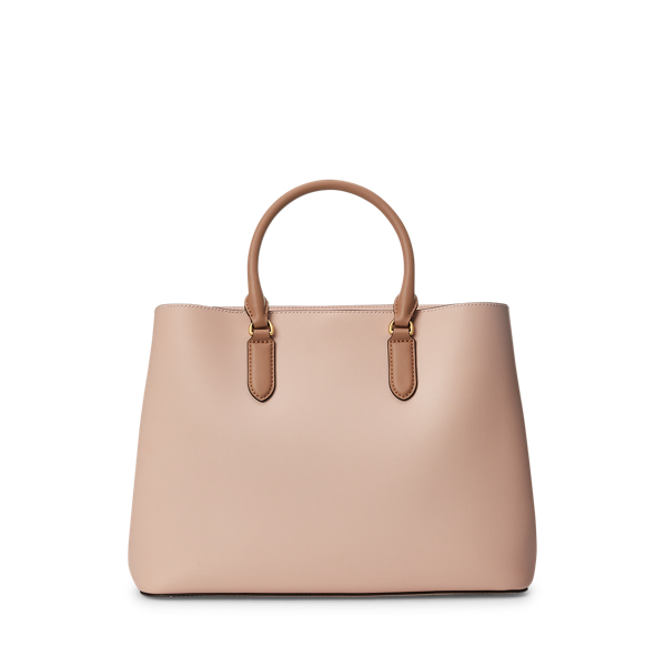 Ballet Pink/Nude/Vanilla Leather Large Marcy Satchel Lauren 3