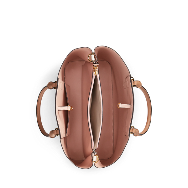 Ballet Pink/Nude/Vanilla Leather Large Marcy Satchel Lauren 4