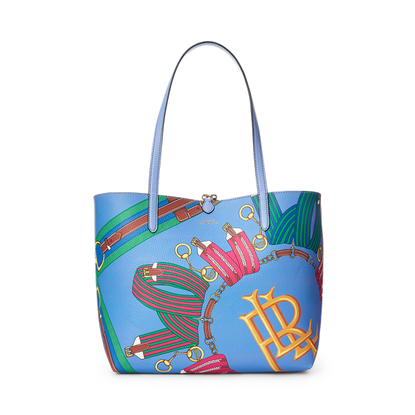 Cbna Blue/Eqst Blt Cbna B Faux-Leather Reversible Tote Bag Lauren 6