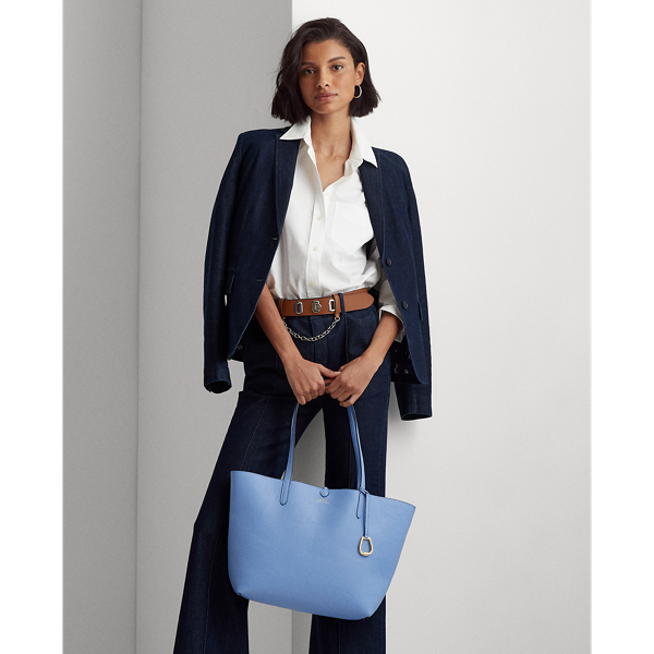 Cbna Blue/Eqst Blt Cbna B Faux-Leather Reversible Tote Bag Lauren 8
