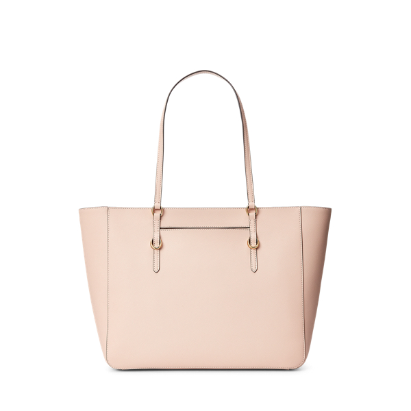 Ballet Pink Crosshatch Leather Tote Lauren 4