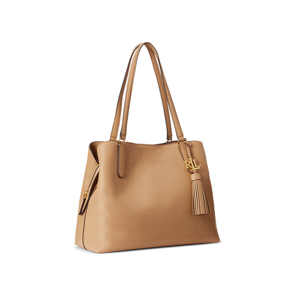 Nude Leather Large Quinn Shoulder Bag Lauren 2