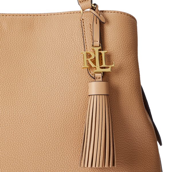 Nude Leather Large Quinn Shoulder Bag Lauren 5
