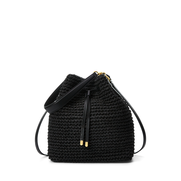 Crochet-Straw Debby Drawstring Bag Lauren 1