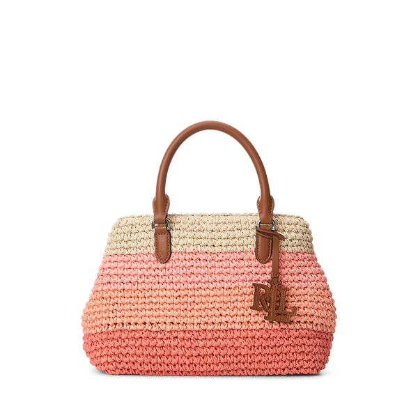 Crochet-Straw Mini Marcy II Satchel Lauren em 1