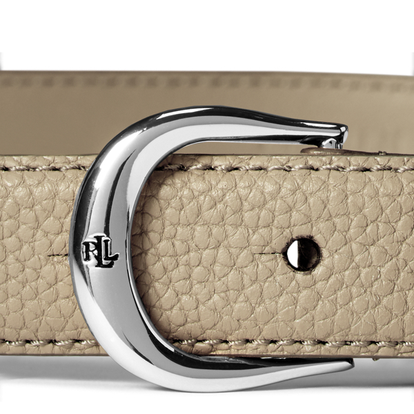 Dune Tan Pebbled Leather Belt Lauren 2