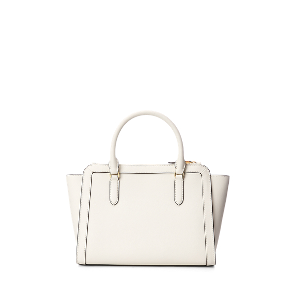 Vanilla Crosshatch Leather Medium Brooke Satchel Lauren 4