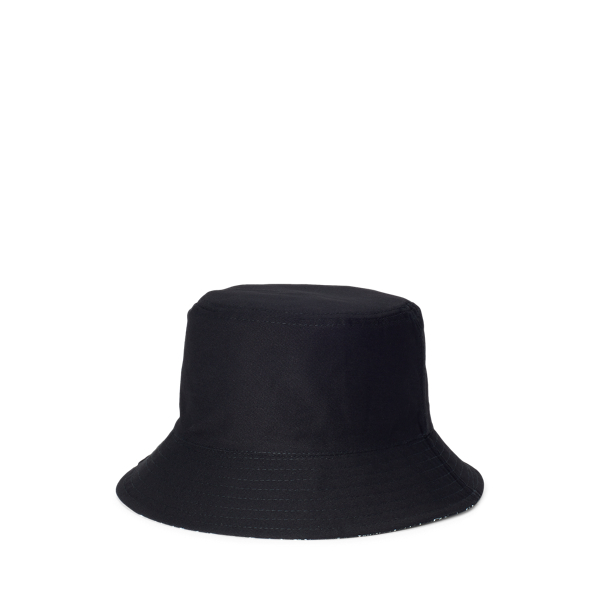 Black Reversible Logo Bucket Hat Lauren 2