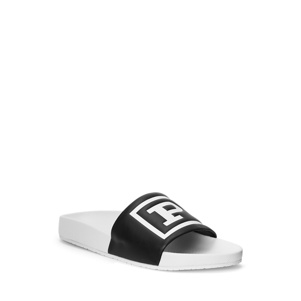 Black/White Cayson Logo Slide Polo Ralph Lauren 2