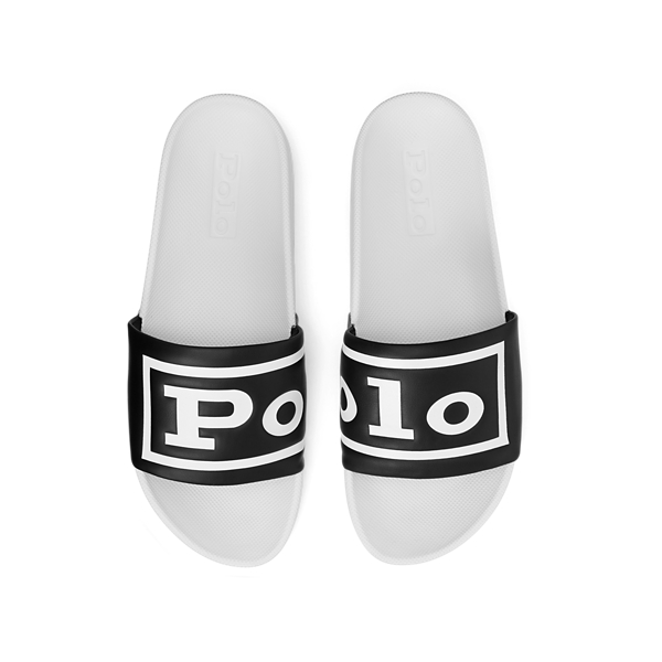 Black/White Cayson Logo Slide Polo Ralph Lauren 4