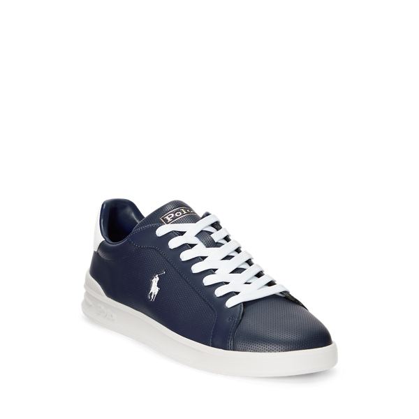 Heritage Court II Leather Sneaker for Men Ralph Lauren UK