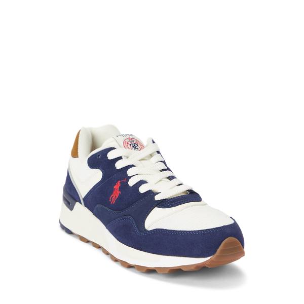 Navy/Creme/Red Trackster 100 Suede Trainer Polo Sport 2