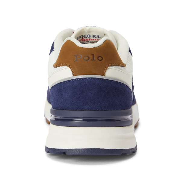 Navy/Creme/Red Trackster 100 Suede Trainer Polo Sport 3