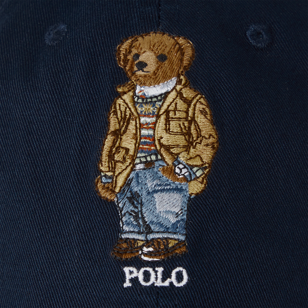 Chino-Baseballkappe mit Polo Bear Polo Ralph Lauren in Piloten-Navy 3