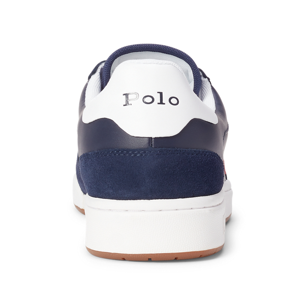 Sneaker Court aus Leder und Wildleder Polo Ralph Lauren in Newport-Navy/Rot 3