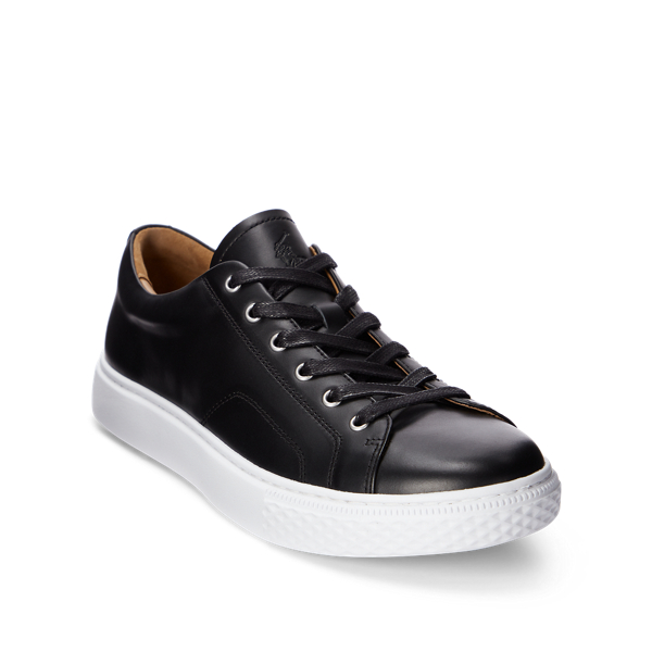 Black Dunovin Nappa Leather Trainer Polo Sport 2
