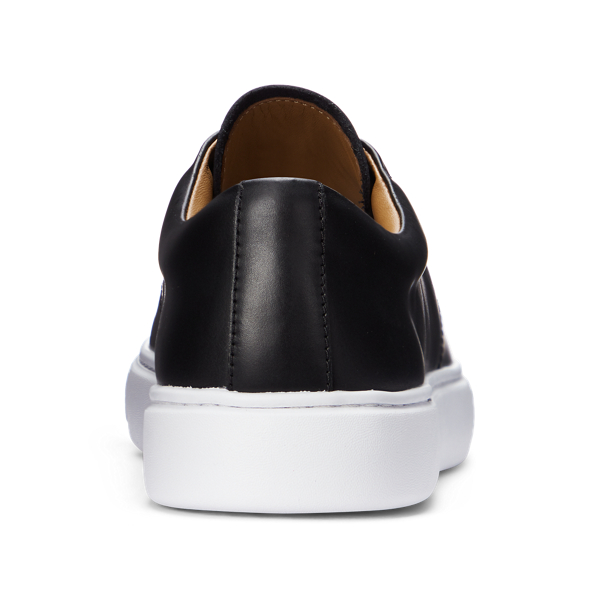 Black Dunovin Nappa Leather Trainer Polo Sport 3